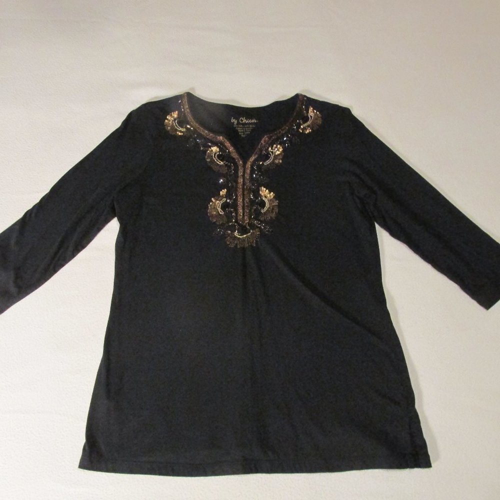 Chico's Blouse with sequins - SIZE 1